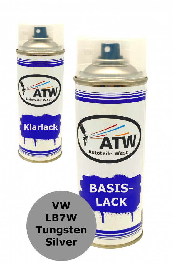 Autolack für VW LB7W Tungsten Silver+400ml Klarlack Set